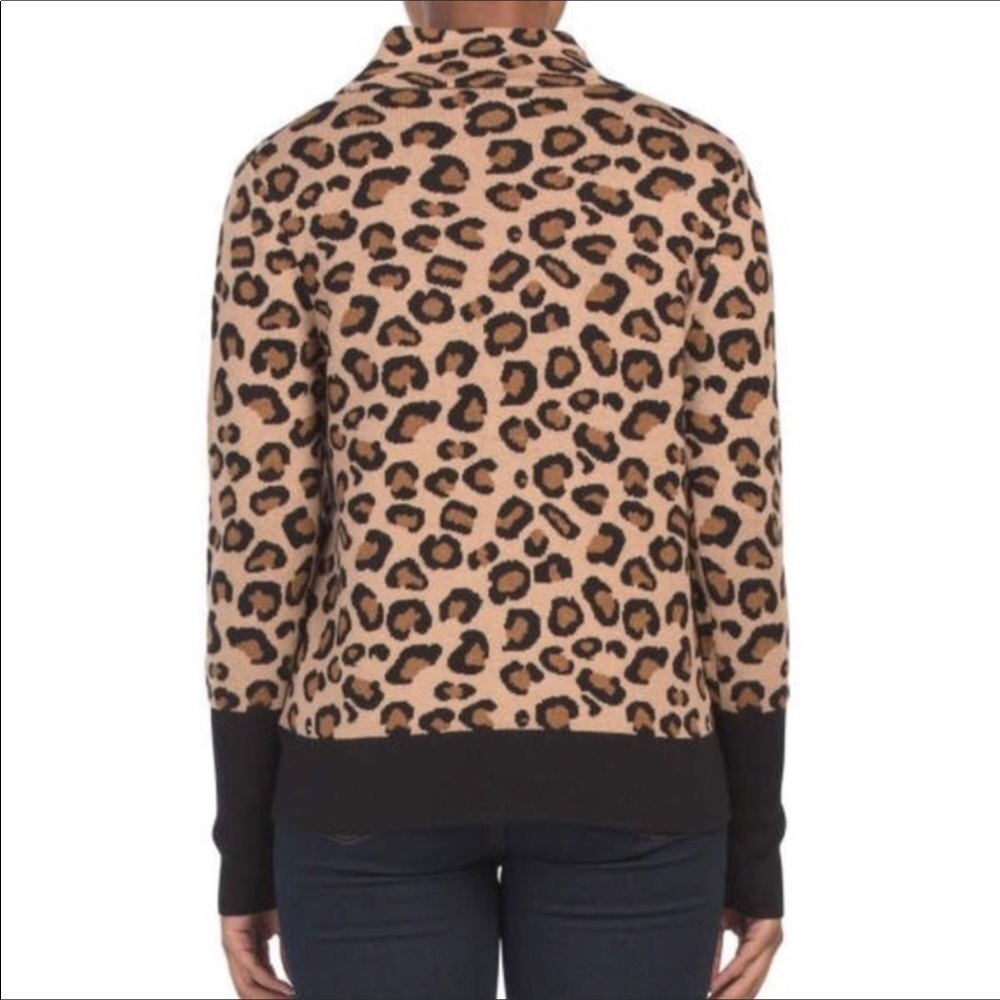 Rachel Zoe leopard print full zip cardigan sweater Size XS - Picture 2 of 11
